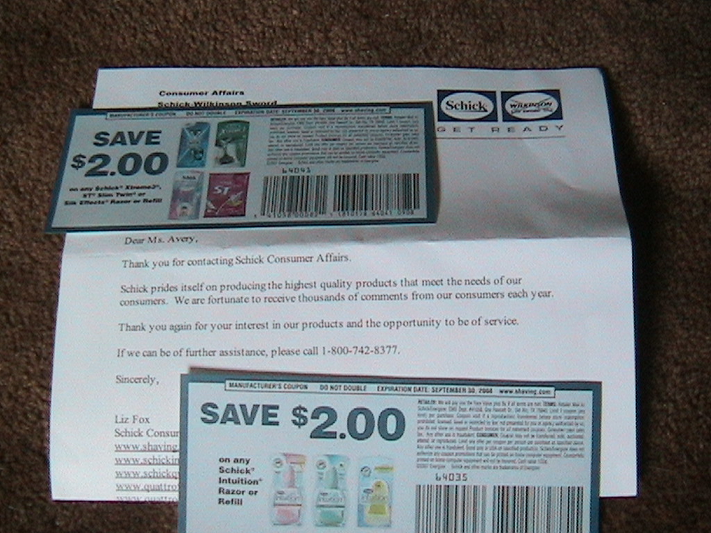 Schick Coupons
