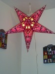 pink hanging star lamp